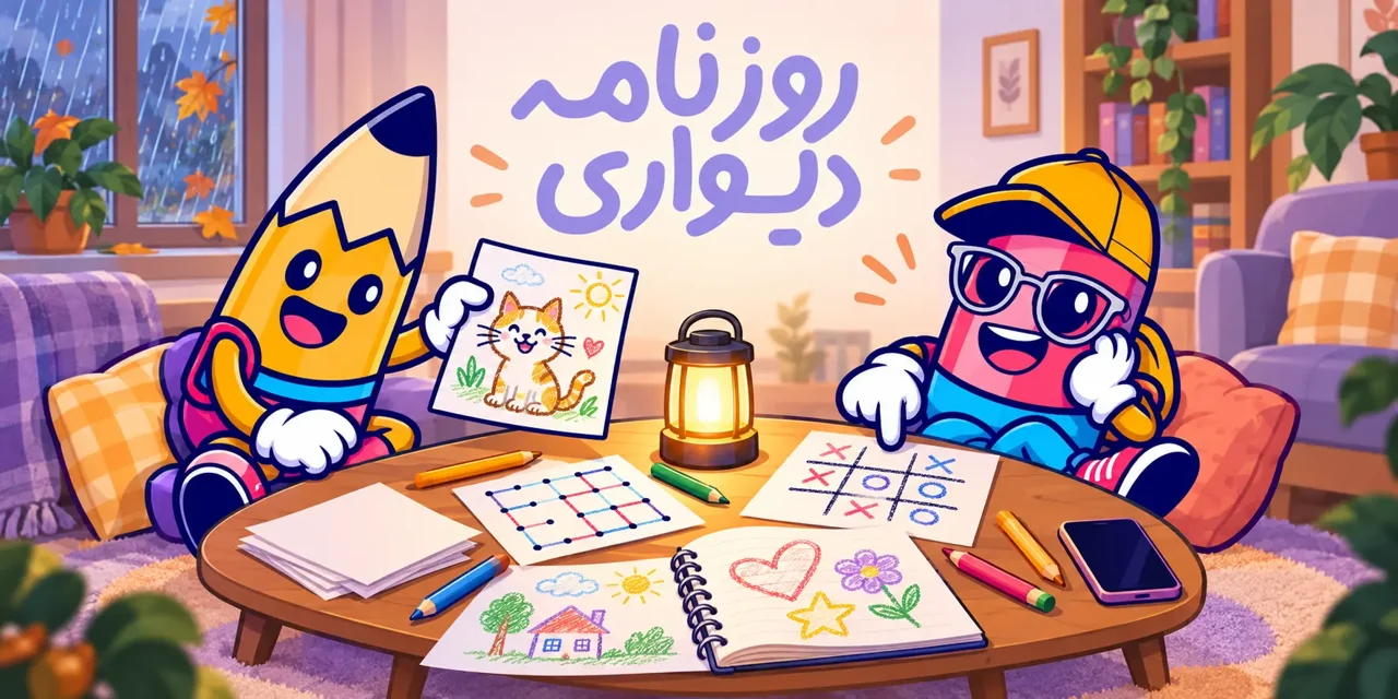 ۱۵ بازی با کاغذ و مداد؛ سرگرمی بدون اینترنت و برق برای خانواده