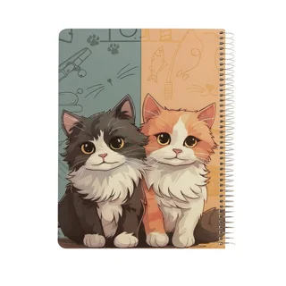 دفتر 100 برگ مدیر طرح گربه‌های بازیگوش