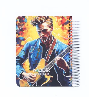 دفتر یادداشت 200 برگ خط دار طلاکوب مدیر طرح گیتار