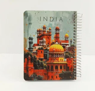 دفتر یادداشت 200 برگ خط دار طلاکوب مدیر طرح هند