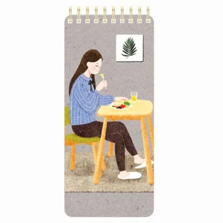 دفتر مستر نوت مدل TO DO LIST طرح دختر گیاه خوار