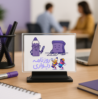 طلق رومیزی عنوان شهاب تحریر مدل ۱۵×۱۰ سانتی‌متر