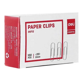 گیره کاغذ دلی 33 mm بسته 100 عددی