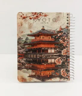 دفتر یادداشت 200 برگ خط دار طلاکوب مدیر طرح کیوتو