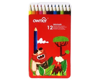 مداد رنگی 12 رنگ اونر طرح عصر حجر